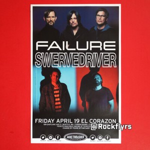 FAILURE & SWERVEDRIVER 2019 Concert Promo 11x17 Street Poster. Seattle WA.