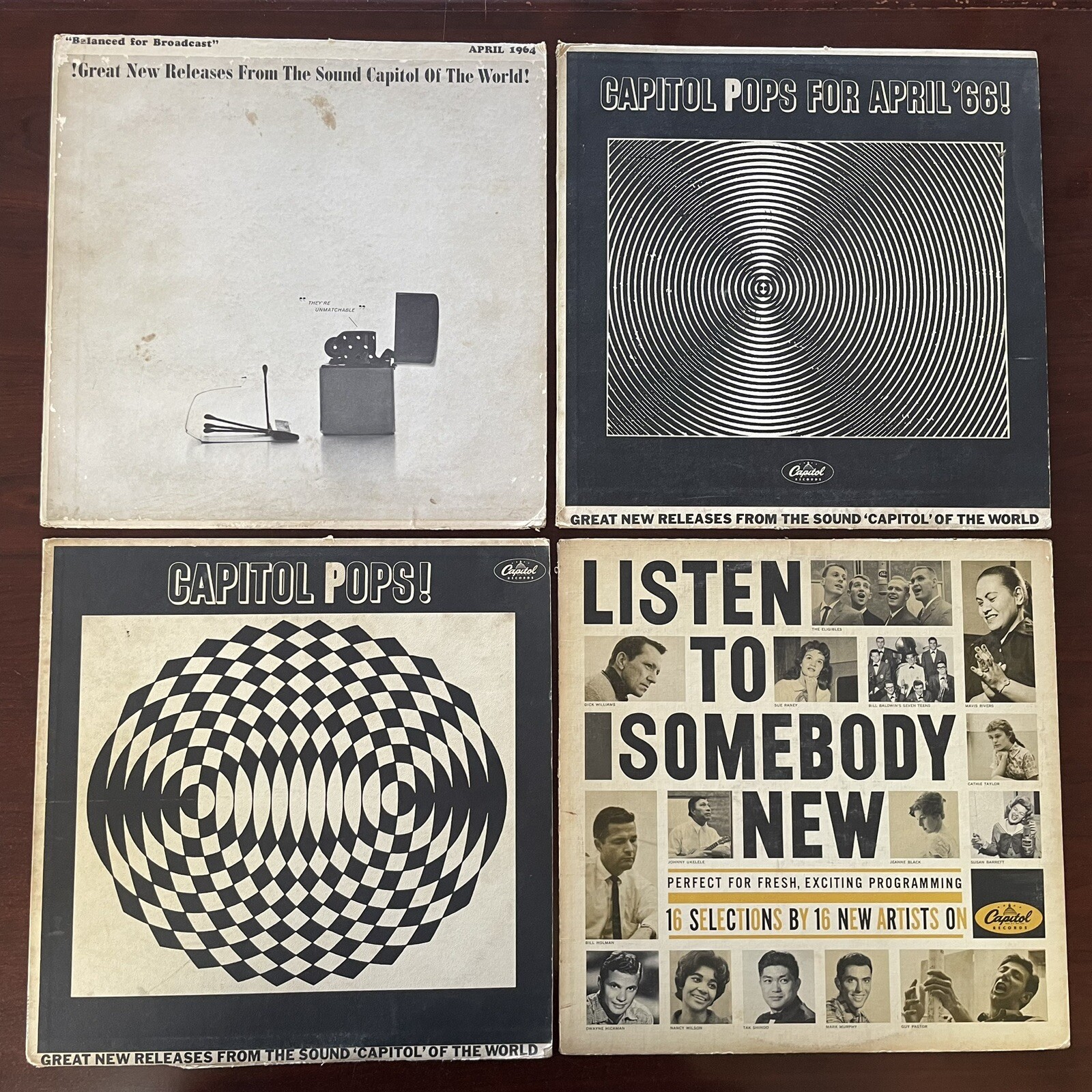 Vintage Capitol Pops 4 LP Lot Rare Vinyl Records Listen To Somebody New Promo-image