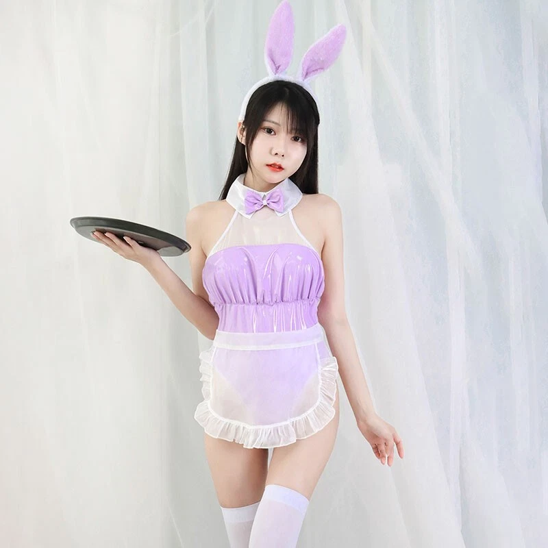 Mujeres Niñas Charol Body Sexy Lencería Ropa Interior Juegos con disfraces Disfraz Foto 3 de 4