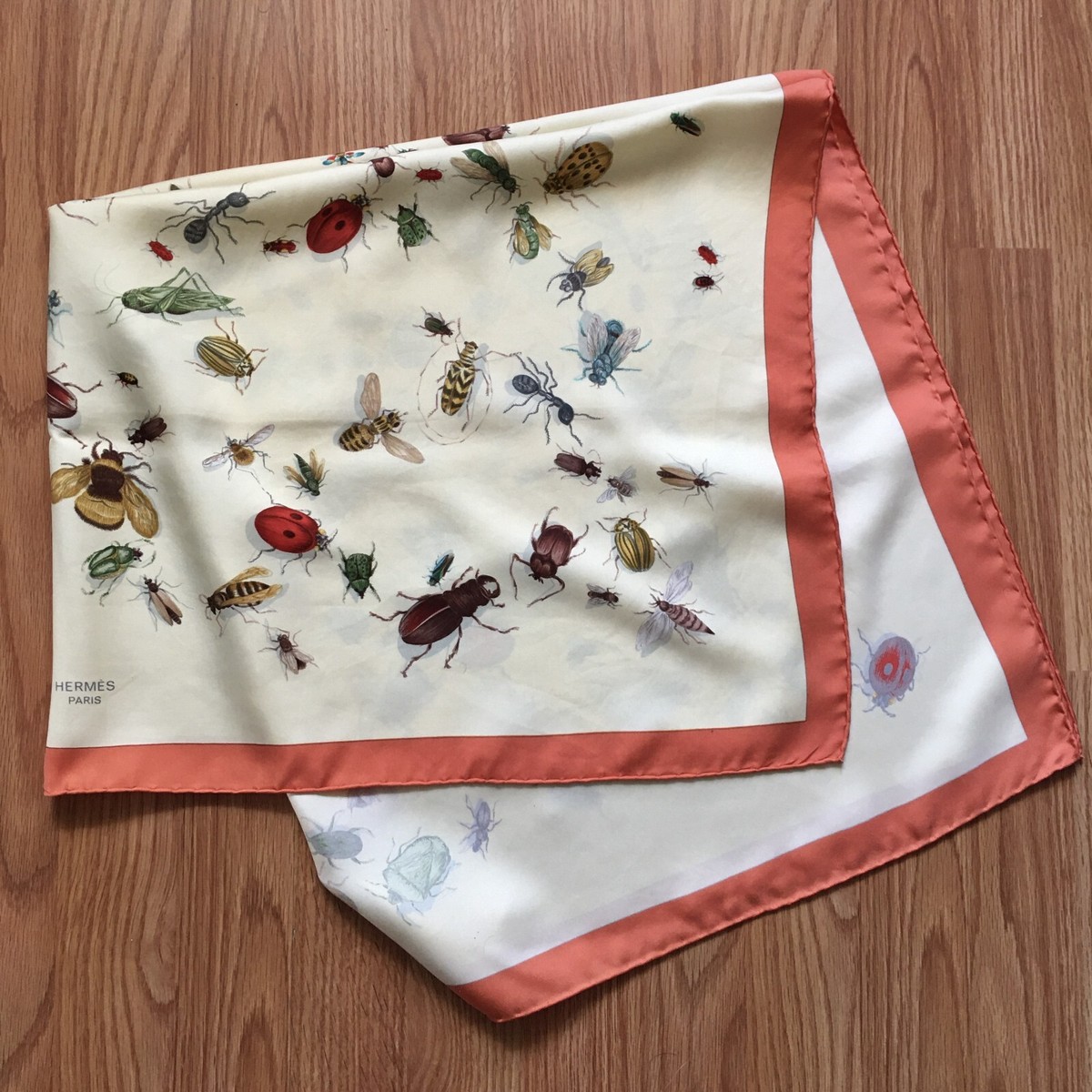 Les Insectes HERMES by Hugo Grygkar Vintage Silk Scarf | eBay