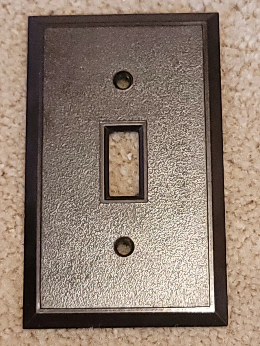 Vintage Mid Century Brown BAKELITE Single Toggle Light Switch