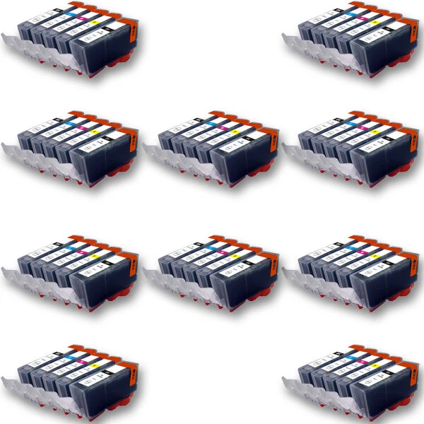 50 Druckerpatronen für CANON TS5055 TS5053 TS5052 TS5051 TS5050 TS5000 mit Chip