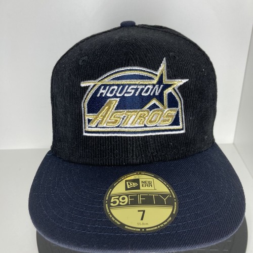 Astros Hat 7 Fitted Houston 35 Great Years Patch Corduroy Baseball Game-day Cap - Picture 2 of 12