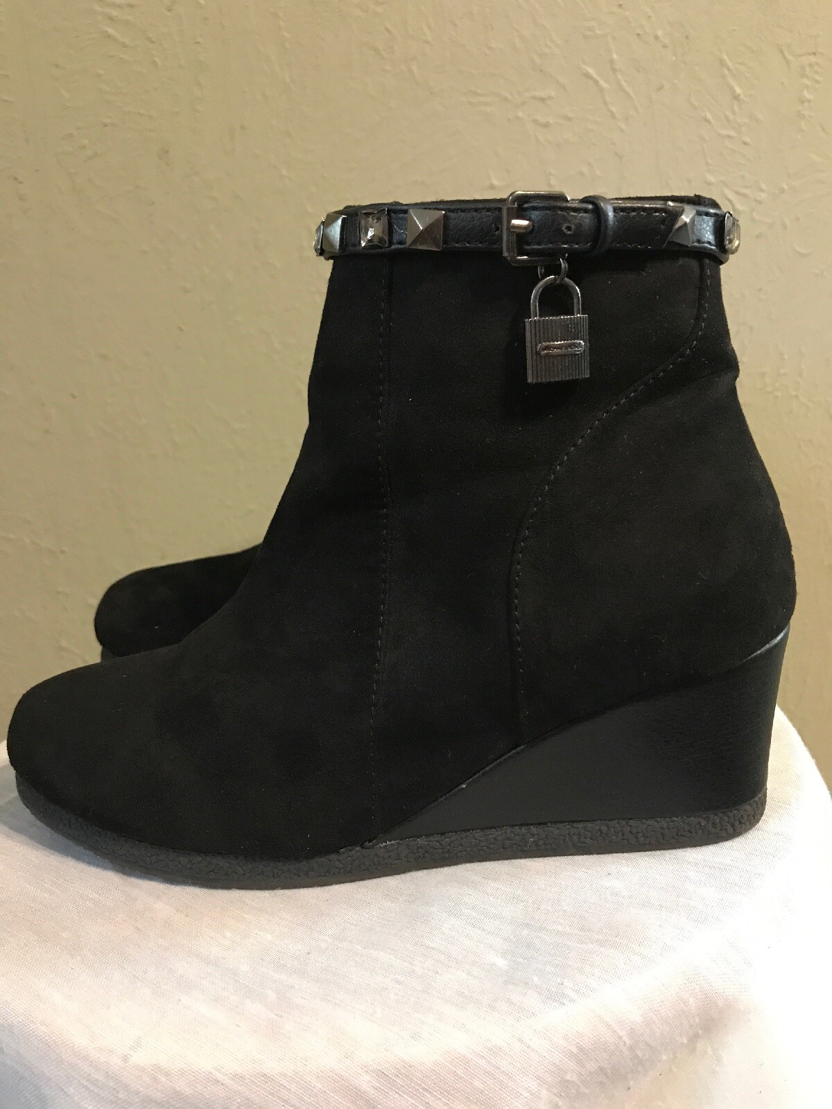michael kors black suede ankle boots