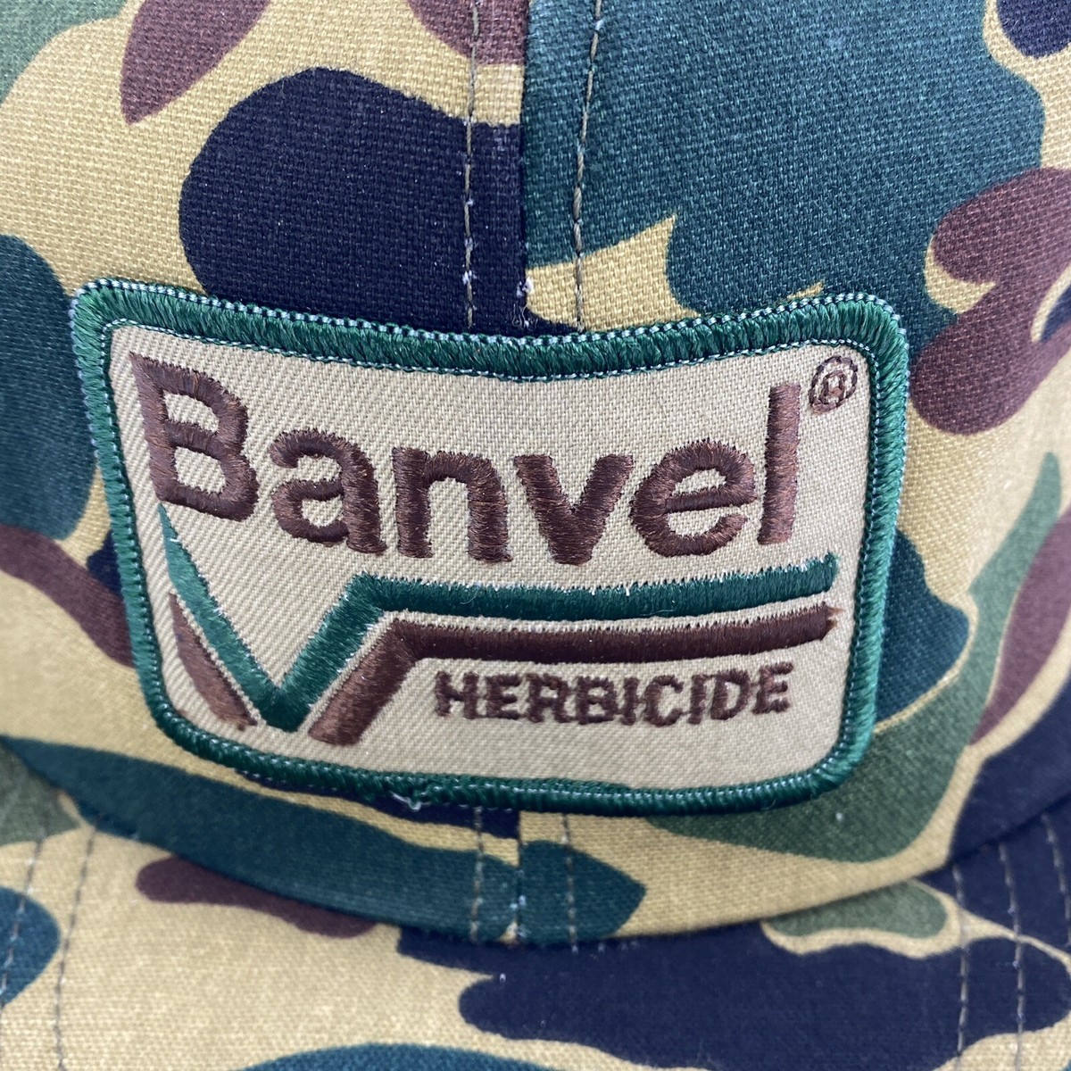 Vtg Banvel Herbicide Camouflage Hat SnapBack Mesh Made USA Trucker Patch -  Nice
