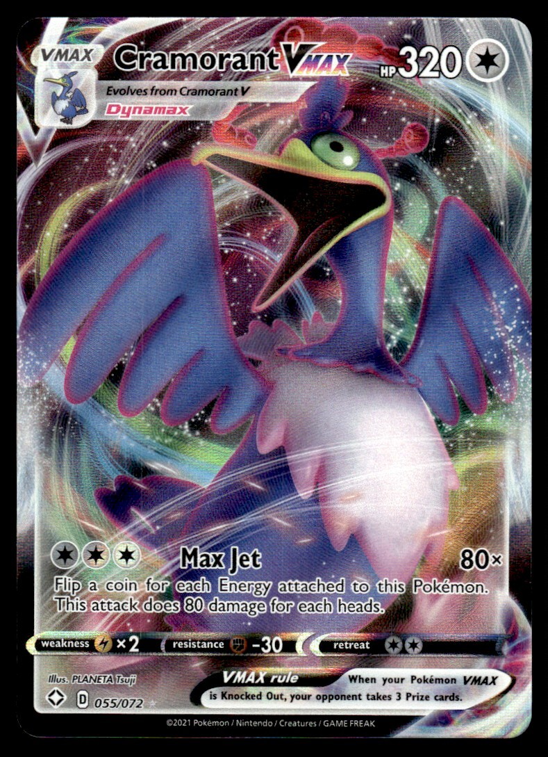 2021 Sword & Shield - Shining Fates Cramorant VMAX VMAX/Rare Holo VMAX #55