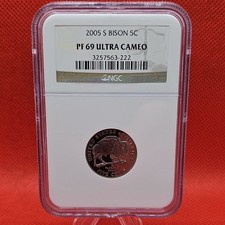 2005 -S BISON 5C PF 69 ULTRA CAMEO NGC