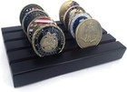 WOERDA Amazing 4 Rows Coin Holder, Military Challenge Coin Display Holder Stand
