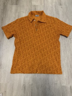 Dior Men s Oblique Terry Cloth Polo Shirt Sz XS