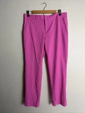 Banana Republic Womens Size 6 Pleated Straight Leg Avery Pants Pink 32x27