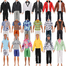 12 Inch Boy Doll Clothes with Leather Jackets Suit Shirts Sweatshirts Shorts Pan