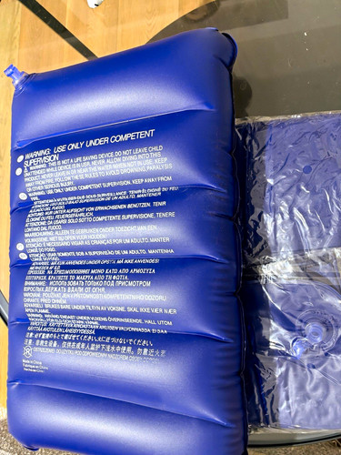 Blue Inflatable Travel Pillow Air/camping Cushion with Valve, Standard/Head
