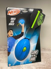 NERF Vortex Aero Howler Glow In The Dark Football 6 New Blue