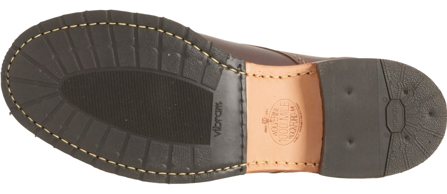 SAOLA Stivali Wolverine 1000 miglia suola in pelle (marrone) da uomo US 11 * Made in USA