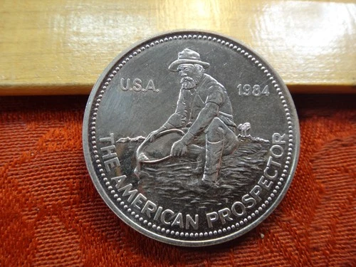 1984 Engelhard Prospector One 1 Oz .999 Silver Bullion Round (Lt Scratches)