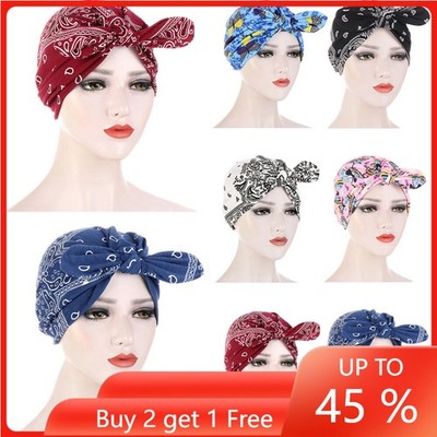 Muslim Women Hijab Turban Bone Bonnet Knot Twist Head Scarf Wrap Chemo Cap Hat
