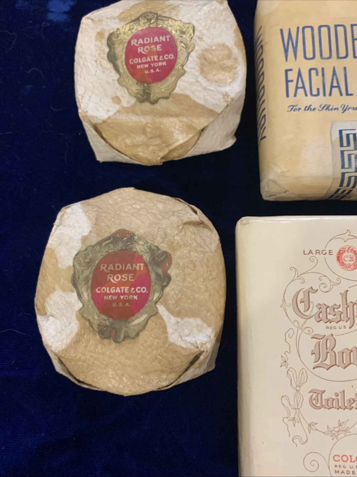 Vintage Lot Of 9 Woodbury, Colgate, Cashmere, Remmers, Cuticura Bar Soap