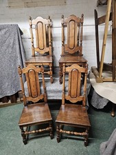 ANTIQUE/REPRODUCTION OAK SET OF 6 DINNING/KITCHEN/FARMHOUSE CHAIRS STUNNING SET