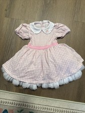 Posh Peanut Garden Gingham Pink Petticoat Bodysuit Dress 6-12m
