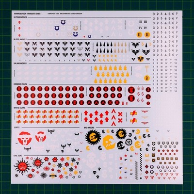 Armageddon Abziehbilderbogen Space Marines Orks #18900 Warhammer 40.000