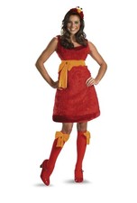 New Womens Medium 8-10 Sesame Street Sassy Elmo Costume