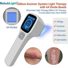 Targeted UVB Phototherapy Lamp 308nm Excimer Light Source 46x46mm Rechargeable