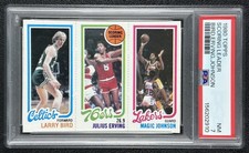 LARRY BIRD JULIUS ERVING MAGIC JOHNSON PSA 7 1980 TOPPS FANATICS 