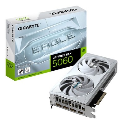GIGABYTE GeForce RTX 5060 EAGLE OC ICE 8G Graphics Card - 8GB GDDR7, 128bit