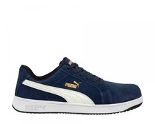 PUMA Safety Men's Iconic Low Composite Toe EH Work Shoes Navy Suede - 640025, Na