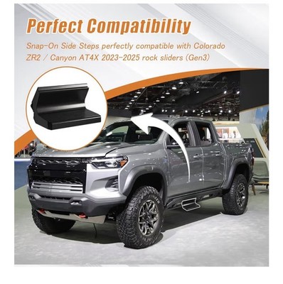 Upgraded 2Pcs Snap-On Side Steps Compatible with Colorado ZR2 Gen3 (2023-2025)