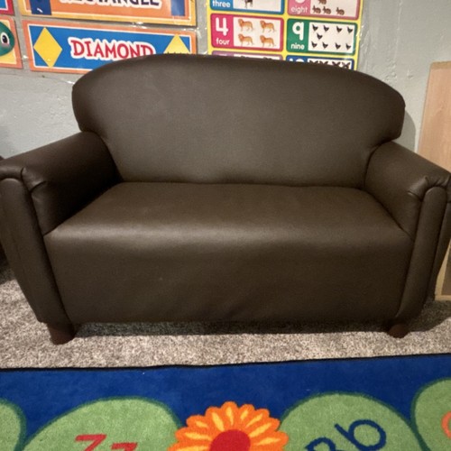 Constructive Playthings Brown Kids Sofa Faux Leather Solid Up to 2 Seats Used