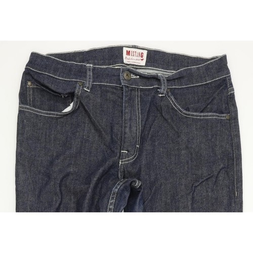 Mustang Men Blue Straight Regular Stretch Jeans W33 L32 (56403) - Picture 3 of 6