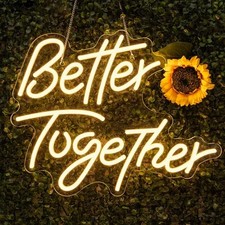 Better Together Neon Sign,Neon Light for Wall Decor,Wedding better together