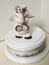 Vintage 1940s Poinsettia Studios Ceramic Pink Elephant Jigger, MCM Kitsch...