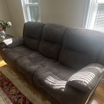 Living room set  Reclining Sofa w/ Console Storage, Cup Hold USB port and plugs