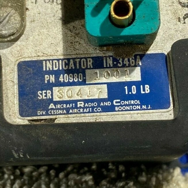 Cessna ARC IND-346A ADF Indicator w/Connector P/N40980-1001 - Image 2 of 3