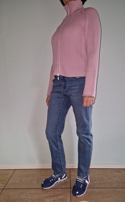 Jette Joop - Strickjacke, Zipper Jacket, Rosa, Gr. 40, 100% Merino Wool, Top 