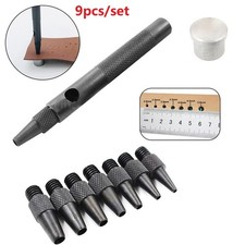 Hollow Puncher Chisel Craft Tool Set for Leather Precise Round Holes with Ease