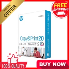 HP Printer Paper | 8.5 x 11 Paper | Copy &Print 20 lb | 1 Ream Case - 500 Sheets