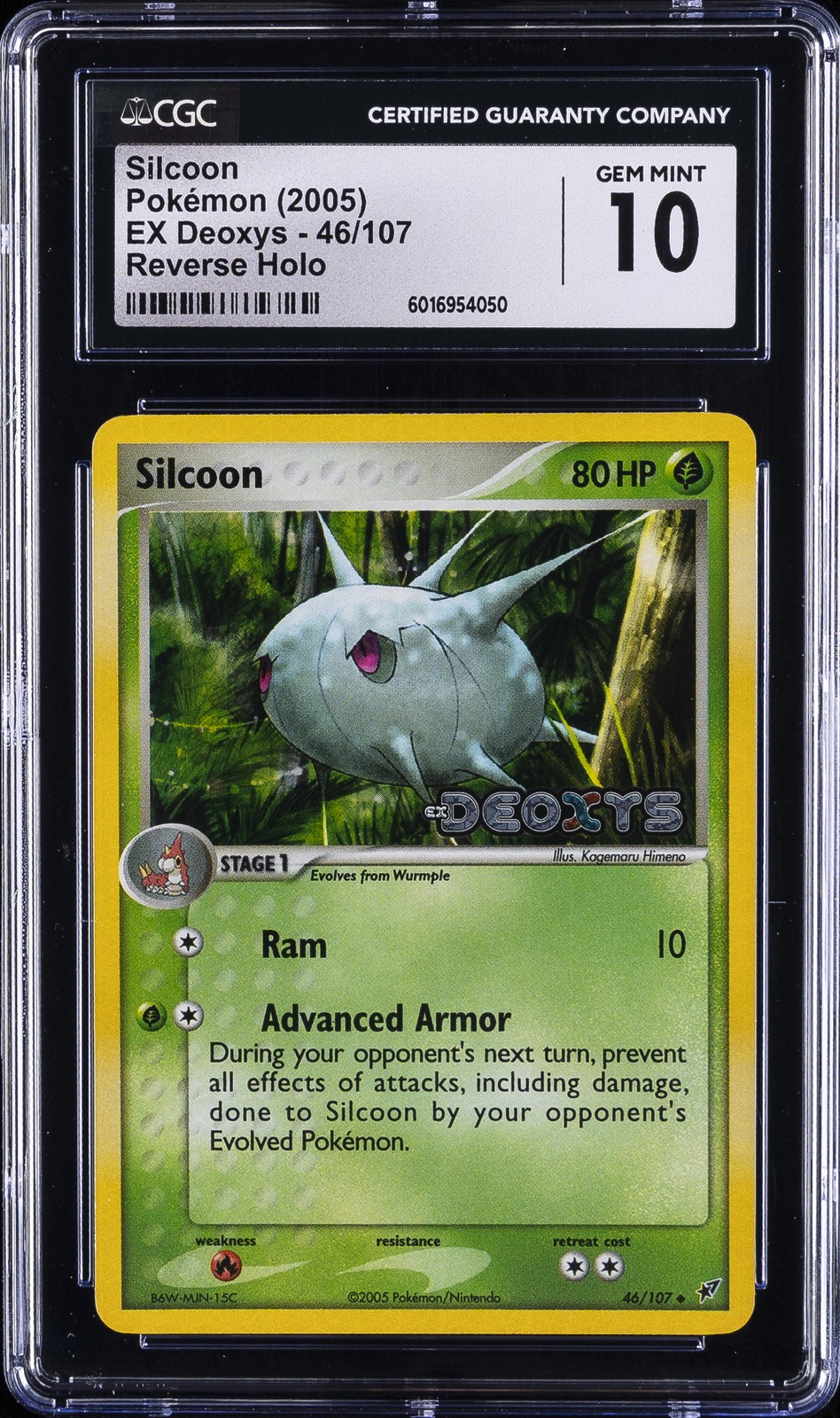 2005 POKEMON EX DEOXYS REVERSE HOLO #46 SILCOON CGC 10 GEM MINT
