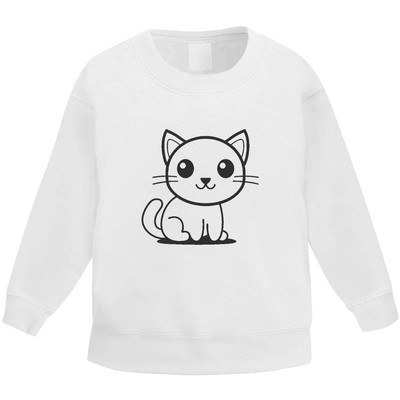 Kinder Sweatshirt / Pullover / Pulli ''Süßes Katzensitzen'' (KW045804)