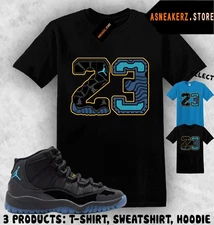 Tee Shirt Matching AJ 11 Gamma Blue 2025 Match Sneaker Retro Number 23 T-Shirt