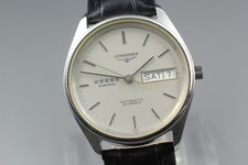 [Exc+5] Reloj Longines Admiral L7.634.4 33 mm esfera plateada día fecha AT para hombre JAPÓN
