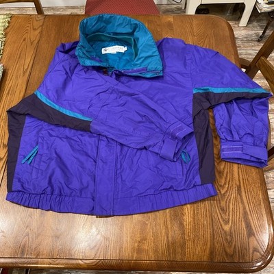 Vtg Columbia Jacket Mens XL Bugaboo Nylon Radial Sleeve Outer Shell Only PURPLE