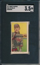 1911 T206 SWEET CAPORAL FACTORY 42 - VIC WILLIS THROWING - SGC 3.5 VG+ (SVSC)