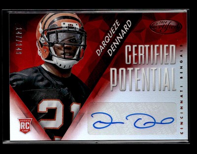 2014 Panini Certified #P-DD Darqueze Dennard Potential AUTO Mirror Red #/149