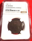 1802 Draped Bust Large Cent NGC VG Details Environment Damage *935* — photo 4