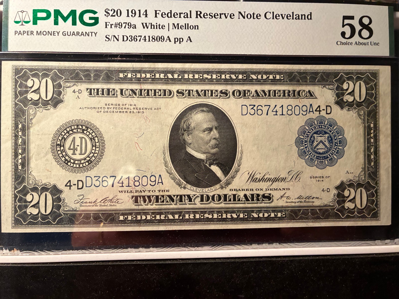 Pmg PMG 1914 $20 Federal Large Note Cleveland 58 White Mellon - $2.99 ...