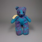 Handmade Floral Plush Bear Blue/Purple Pea Makana O Ke Akua Teddy Collectible — photo 1