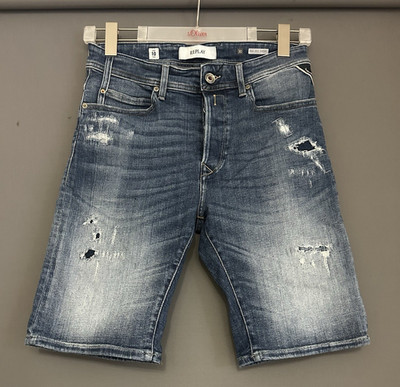 Replay Jeansshort Bermuda Jeansbermuda Gr. W30 Bluestone destroyed Mod. RBJ.901